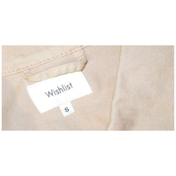Wishlist Jeans Creamy Tan Denim Trucker Jacket Button Up Womens Size Small Fall - Picture 4 of 10